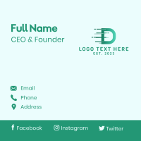 Digital Software Letter D Business Card Design