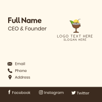 Tropical Coconut Drink Business Card Design