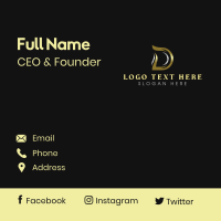 Fashion Boutique Letter D Business Card Design