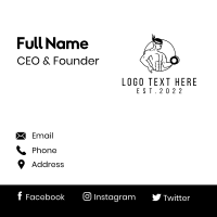 Muscle Bodybuilder Gym Business Card Design