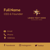 Justice Scale Letter S Business Card Design