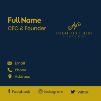 Luxury Cursive Letter N  Business Card Design