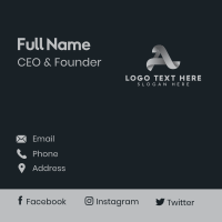 Multimedia Startup Letter A Business Card Design