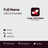 Flying Mail Mobile Application Business Card Design
