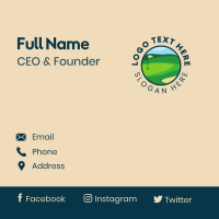 Golf Course Badge Business Card Design