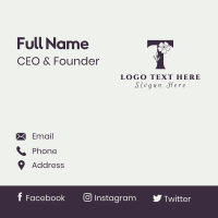 Floral Nature Letter T Business Card Design