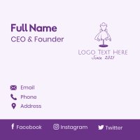 Minimalist Purple Dress  Business Card Design