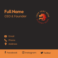 Flame Dragon Head Beast Business Card Design