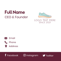 Sneaker Running Shoes Business Card Design