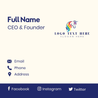 Unicorn Rainbow Horse Business Card Design