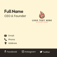 Angry Fire Flame Business Card Design