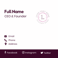 Elegant Feminine Jewelry Business Card Design