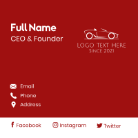 Minimalist Convertible Car  Business Card Design