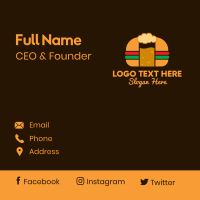 Beer Hamburger Business Card Design