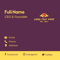 Chinese Clouds Letter Business Card Design