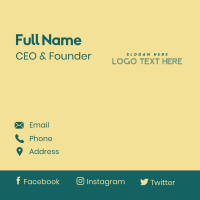 Creative Clothing Wordmark Business Card Design