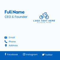 Blue Abstract Cyclist Business Card Design