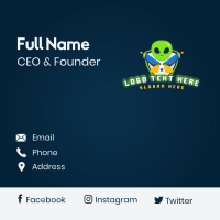 Alien Laser Gun Gaming Business Card Design