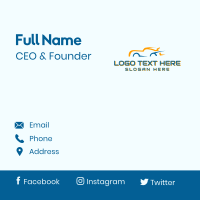 Lightning Car Silhouette Business Card Design