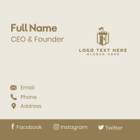 Medieval Tower Fortress Business Card Design