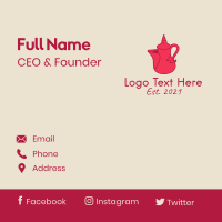 Red Tea Pot  Business Card Design