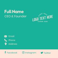 Playful Apparel Wordmark Business Card Design