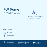 Quill Pen Feather Business Card Design