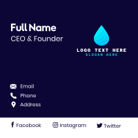 Water Sanitizer Drop Business Card Design