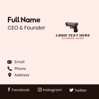 Firearm Pistol Gun Business Card Design