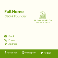 Candle Plant Monoline Business Card Design