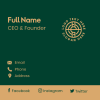 Cryptocurrency Vault Letter E Business Card Design