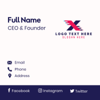 Digital Tech Letter X Business Card Design