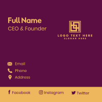 Gold Corporate Symbol Business Card Design