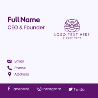 Purple Dragon Head Business Card Design