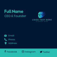 Digital Human Technology Business Card Design