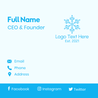 Tech Snowflake Business Card Design