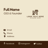 Corporate Law Letter N Business Card Design