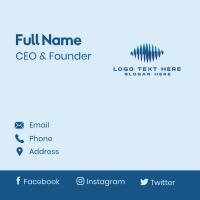 Frequency Wave Audio Business Card Design