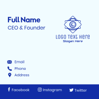 Camera Outline Badge Business Card Design