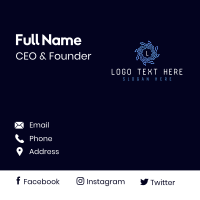 Digital Software Technology Business Card Design