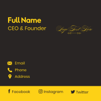 Elegant Script Wordmark Business Card Design