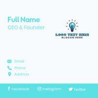 Puzzle Light Bulb Business Card Design