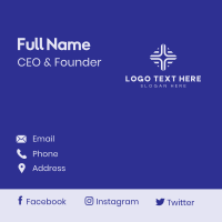 Corporate Tech Diamond Business Card Design