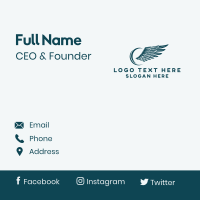 Feather Wings Flight Business Card Design