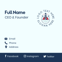 Nautical Marine Lighthouse  Business Card Design