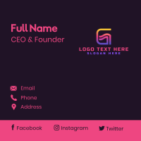 Digital Software App Business Card Design