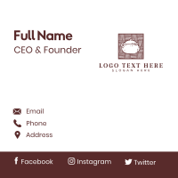 Weave Brown Pot Business Card Design