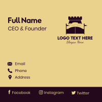 Fortress Castle Furniture Bed Business Card Design