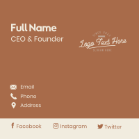 Retro Vintage Cursive Wordmark Business Card Design