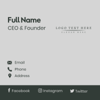 Professional Simple Wordmark Business Card Design